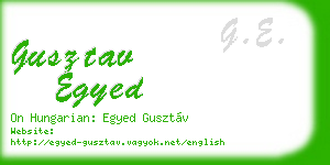 gusztav egyed business card
